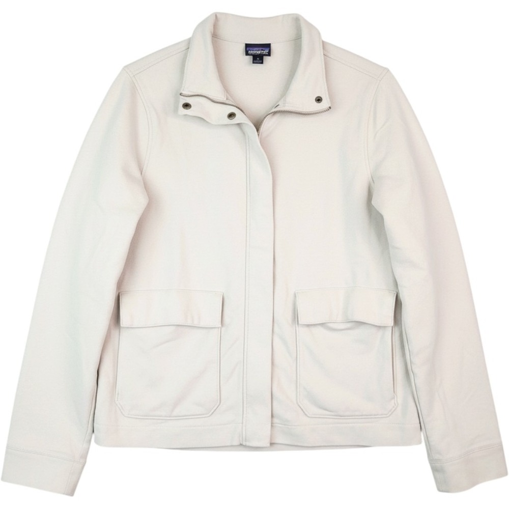 Patagonia Roaming Layering Shirt Jacket Women's L Organic Cotton Cream Utility